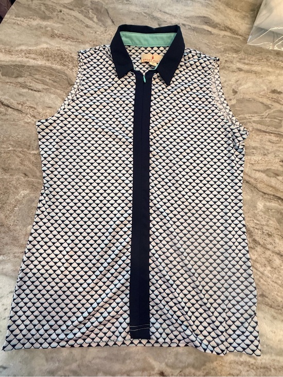 Sport Haley Tops - Sport Haley Sleeveless Geometric Golf Polo Top Medium